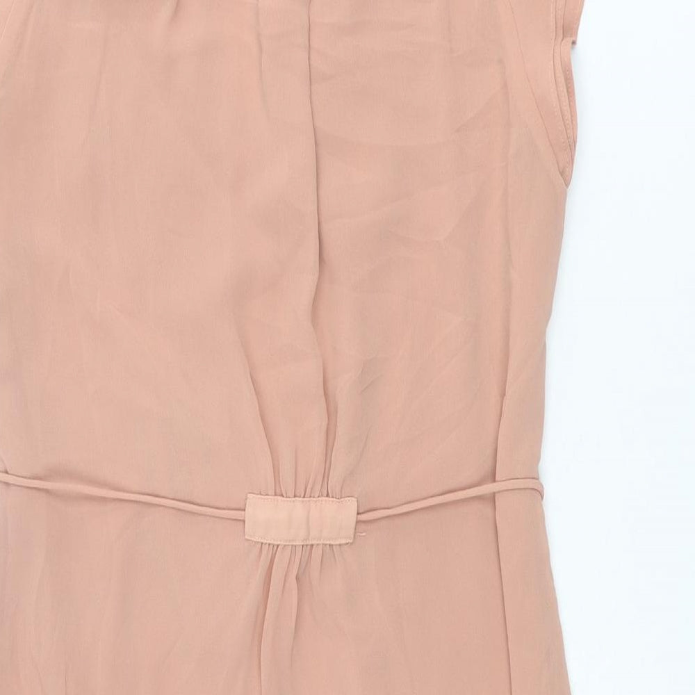 H&M Womens Pink Polyester A-Line Size 8 V-Neck Pullover