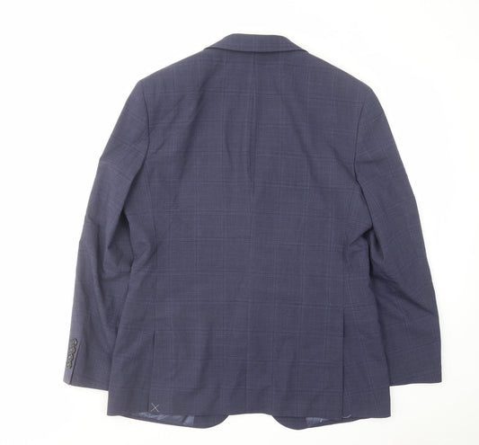 Mens UK Size 40 Marks and Spencer Regular Blue Suit Jacket