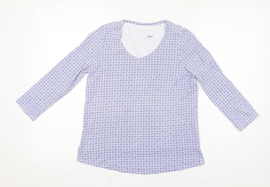 Womens UK Size 10 DASH Purple Basic T-Shirt