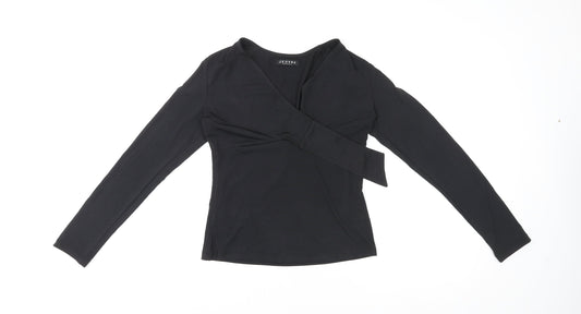 Womens UK Size 10 Jeuvre Black Basic T-Shirt
