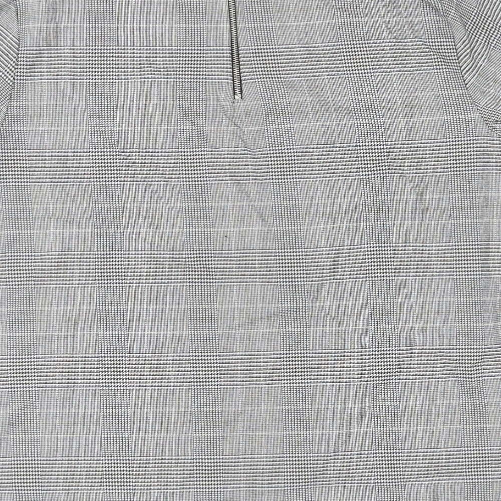 Womens UK Size S Zara Grey Basic T-Shirt
