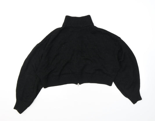 Womens UK Size L Divided by H&M Black Full Zip Jumper