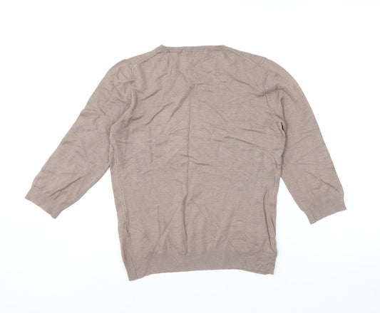 Womens UK Size 10 Marks and Spencer Brown Pullover Jumper
