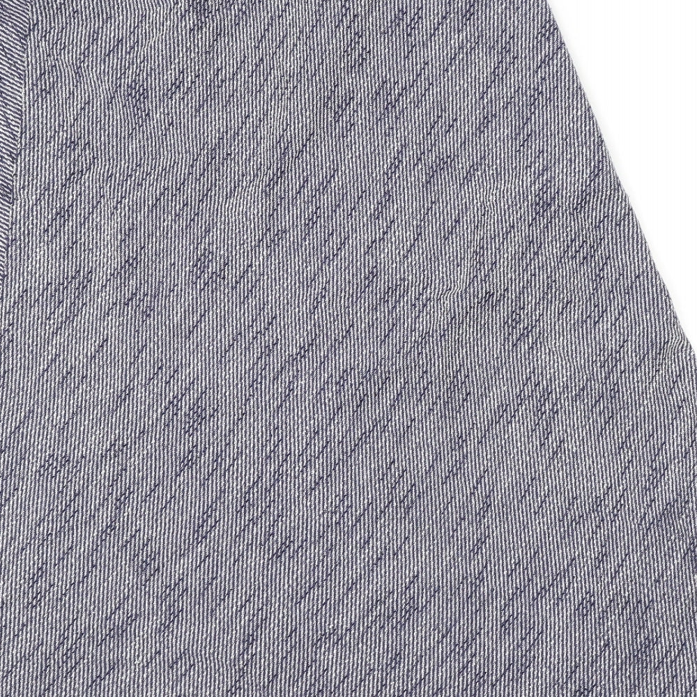 Classic Womens Blue Geometric Polyester Swing Skirt Size 14