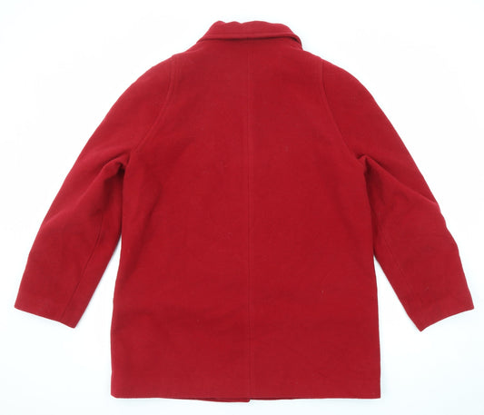 Womens UK Size 16 David Barry Red Overcoat