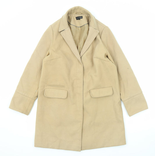 Womens UK Size 10 Topshop Beige Overcoat