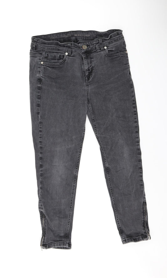 Womens UK Size 12 Oasis Regular Fit Skinny Grey Jeans