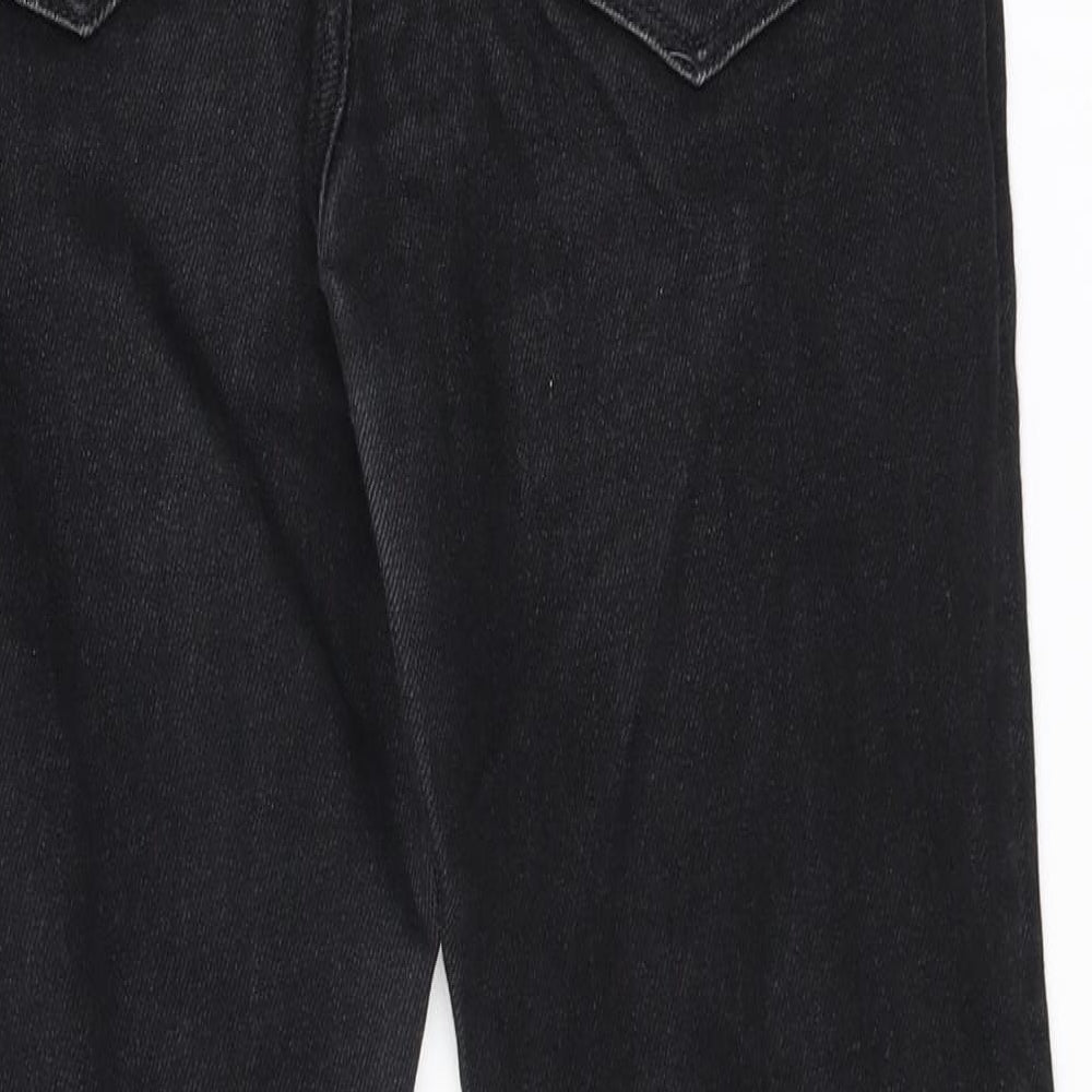 Zara Womens Black Cotton Skinny Jeans Size 10 L25.5 in Regular Zip
