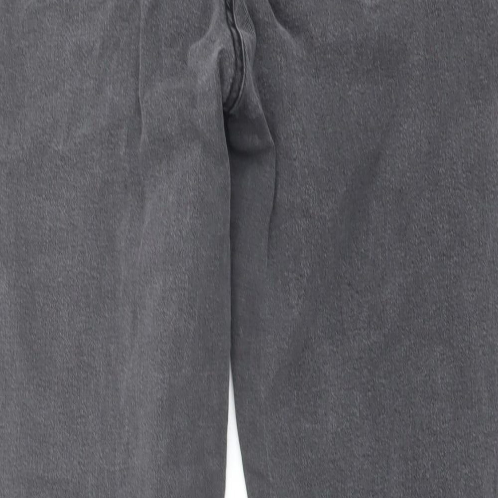 Denim & Co. Womens Grey Cotton Skinny Jeans Size 14 L26 in Regular Button