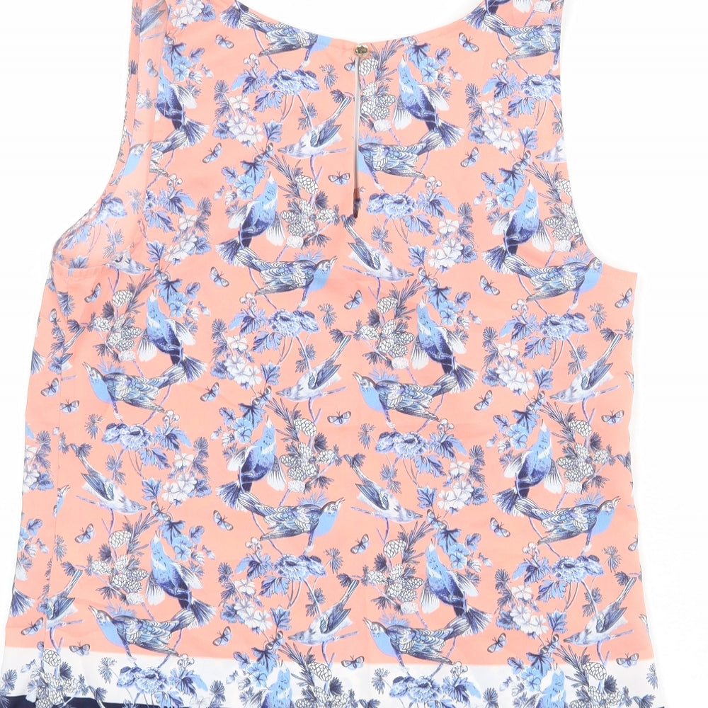 Womens UK Size 8 Oasis Pink Basic Tank