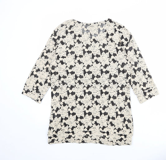 Womens UK Size 10 NEXT Beige Basic Blouse