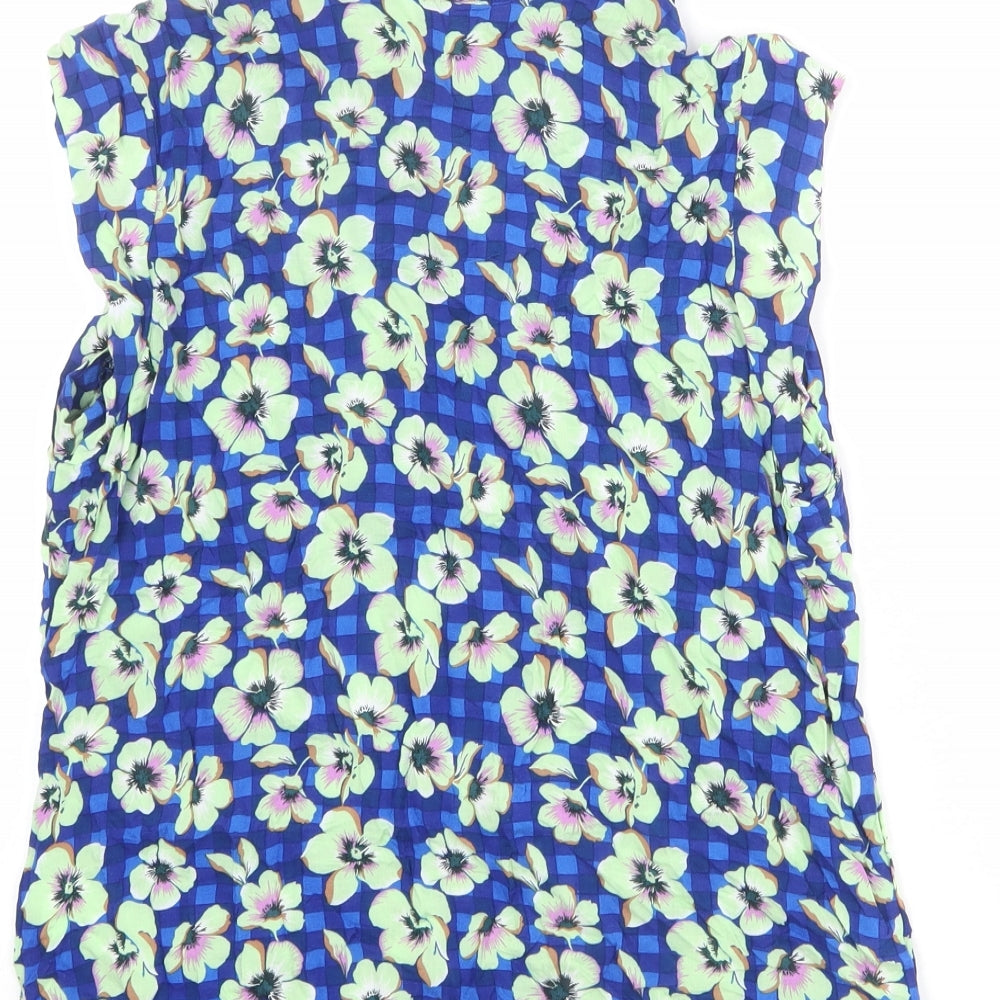Womens UK Size 6 NEXT Blue Basic Button-Up