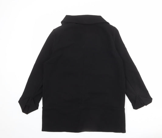 NEXT Womens Black Polyester Jacket Blazer Size 10