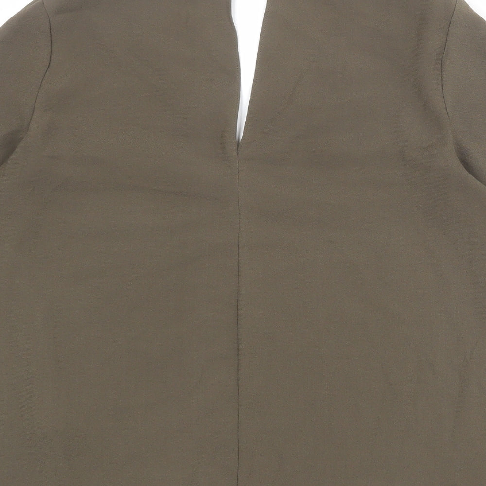Womens UK Size 10 River Island Green Basic Blouse