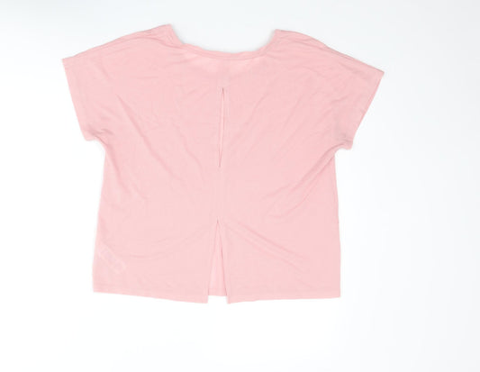 Womens UK Size 10 Marks and Spencer Pink Basic T-Shirt