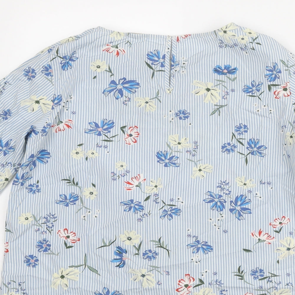 Womens UK Size 6 H&M Blue Basic Blouse