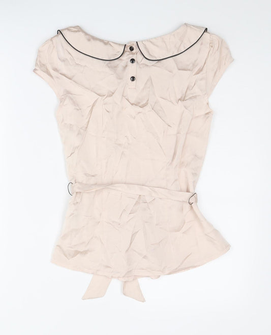 Womens UK Size 6 H&M Pink Basic Blouse