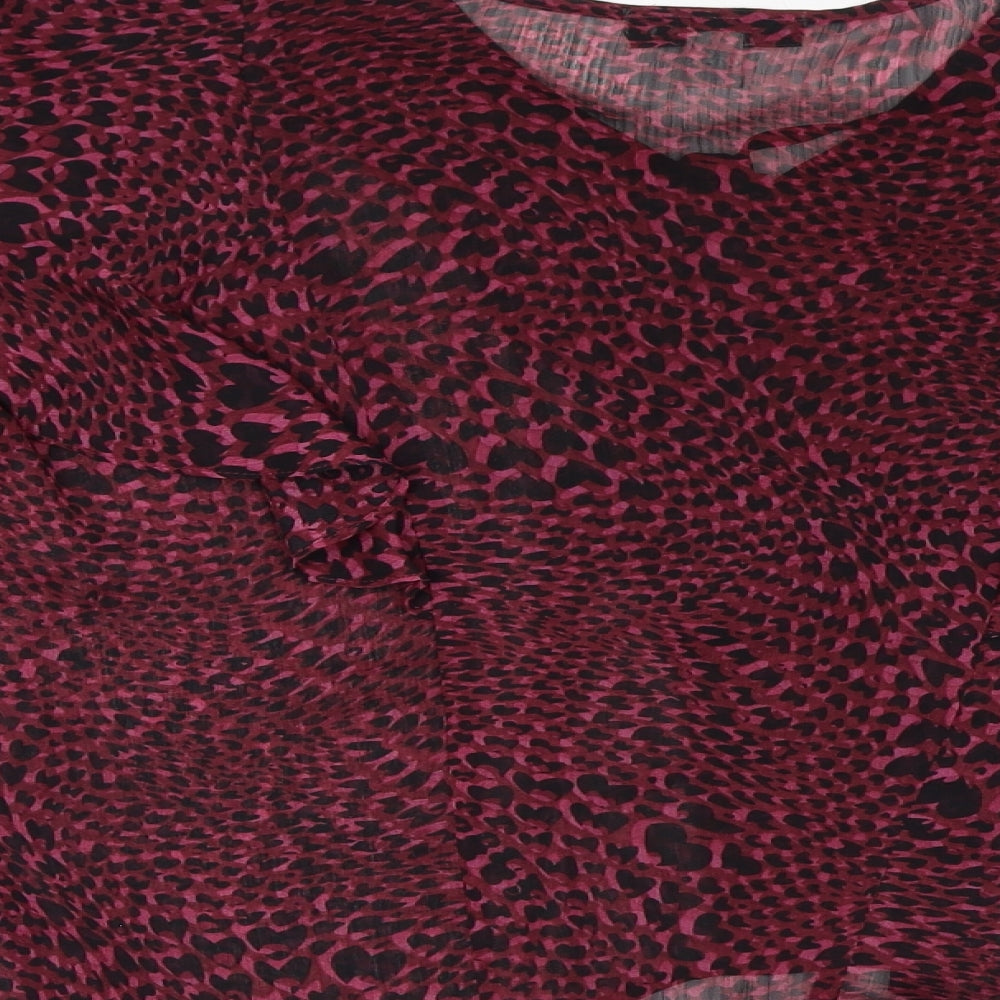 Womens UK Size 10 Topshop Purple Basic Blouse