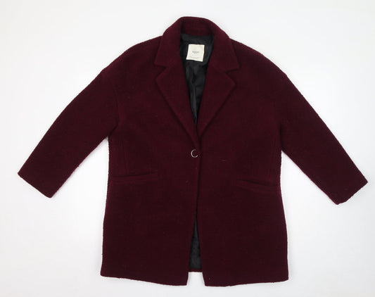 Womens UK Size S Mango Red Overcoat