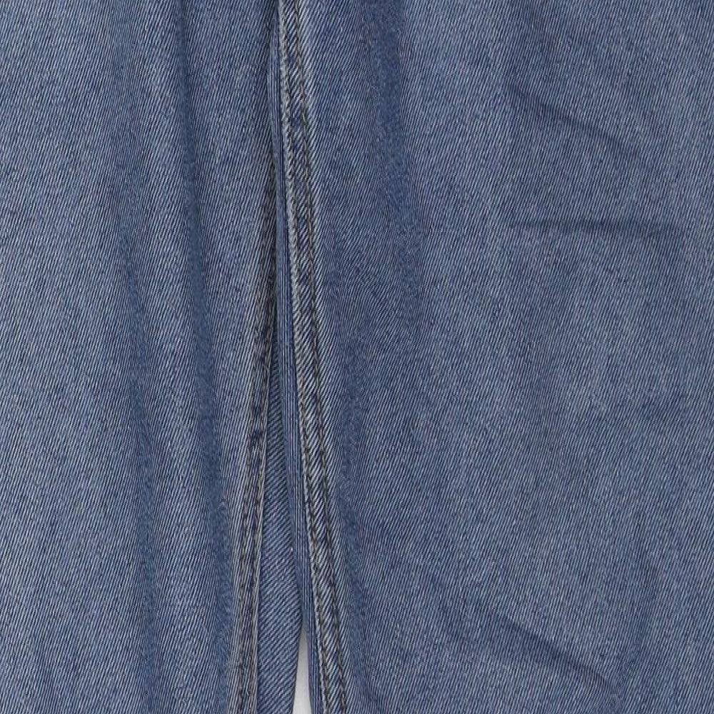 Denim & Co. Mens Blue Cotton Straight Jeans Size 30 in L30 in Regular Zip