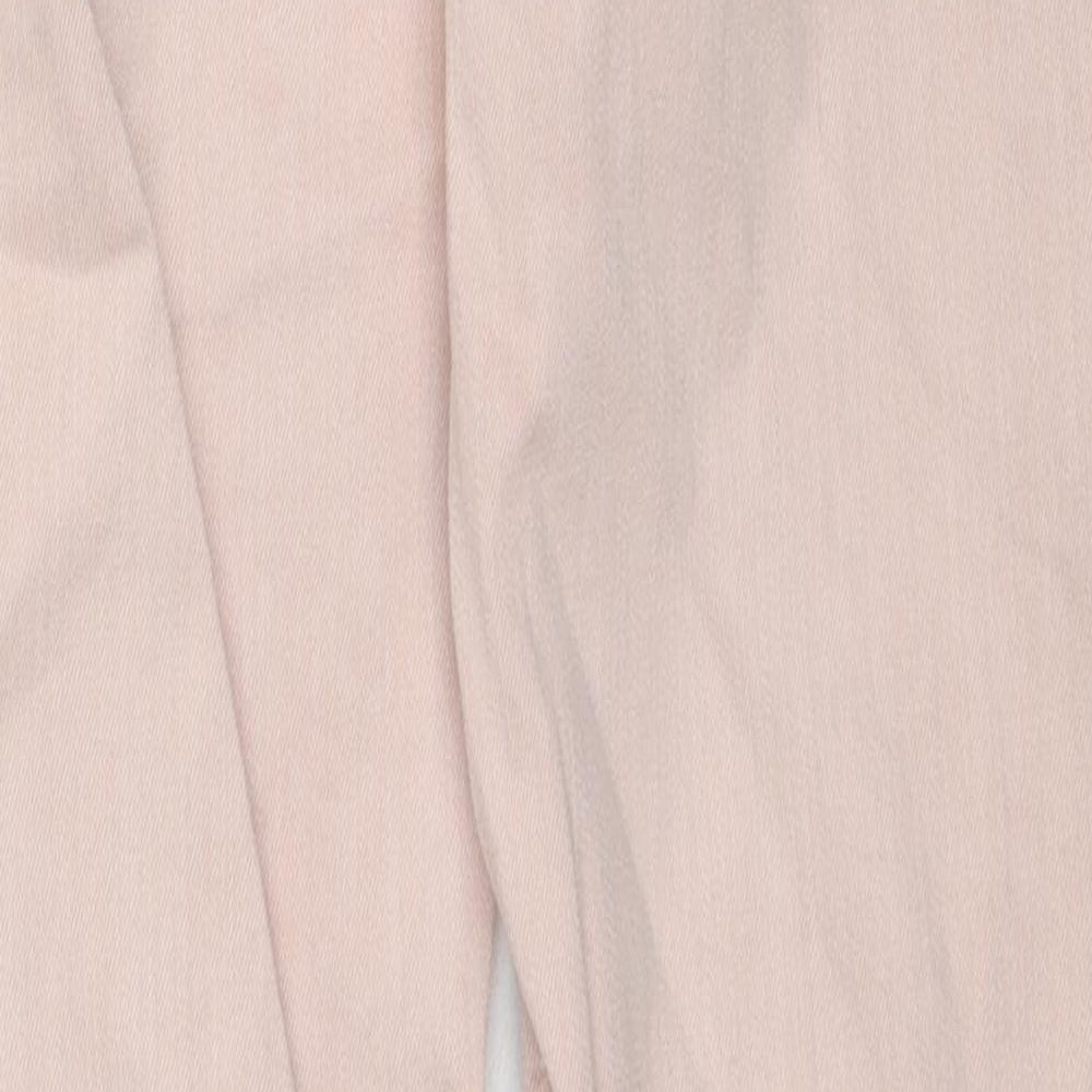 Zara Womens Beige Cotton Straight Jeans Size 12 L27 in Regular Zip