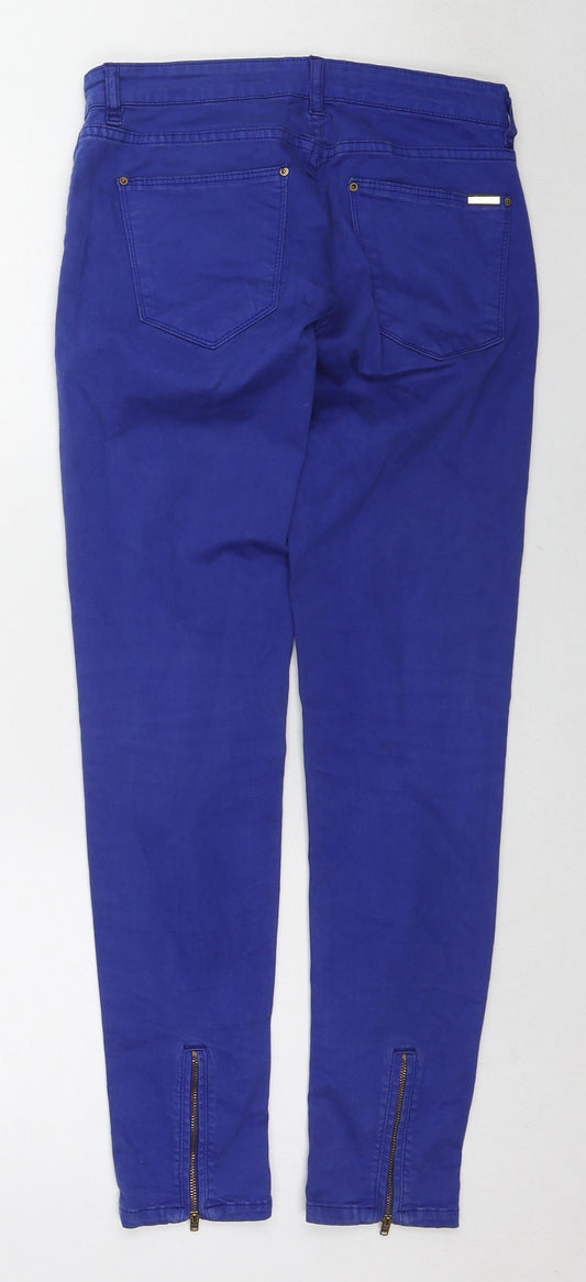 Zara Womens Blue Cotton Skinny Jeans Size 28 in L28 in Regular Zip