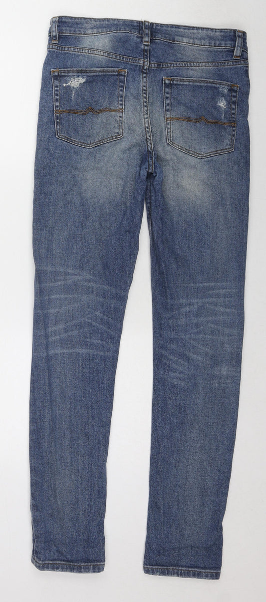 ASOS Mens Blue Cotton Skinny Jeans Size 31 in L31 in Regular Zip