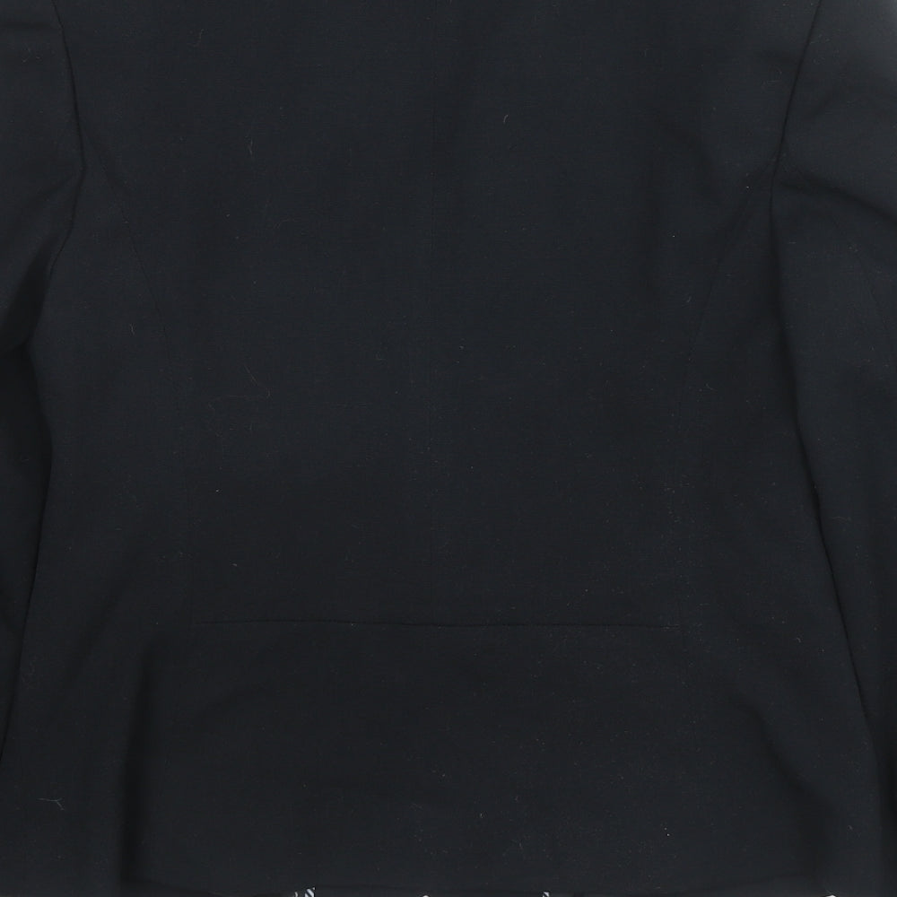 Marks and Spencer Womens Black Polyester Jacket Blazer Size 8
