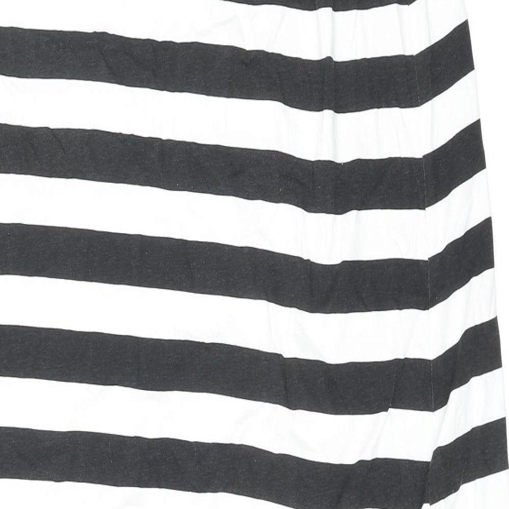 Only Womens Multicoloured Striped Cotton Slip Dress Size 2XL Square Neck Pullover