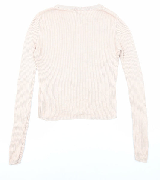 Womens UK Size S Divided by H&M Pink Pullover Jumper