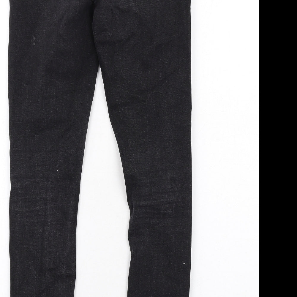 Denim & Co. Womens Black Cotton Skinny Jeans Size 10 L27 in Regular Zip