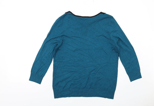 Womens UK Size 12 Bonmarché Blue Pullover Jumper