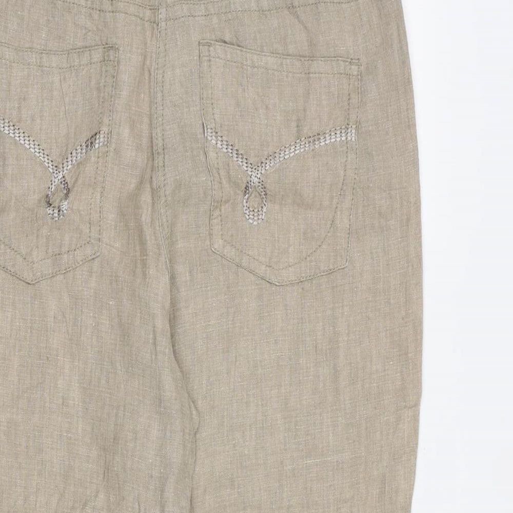 Womens UK Size 12 Olsen Regular Fit Brown Trousers