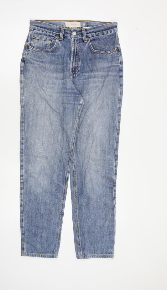 Womens UK Size 6 Gap Regular Fit Straight Blue Jeans