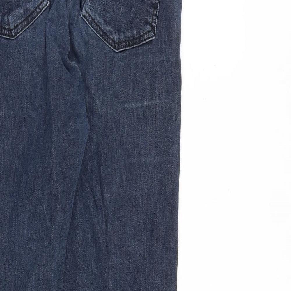 Topshop Womens Blue Cotton Skinny Jeans Size 30 in L30 in Regular Zip