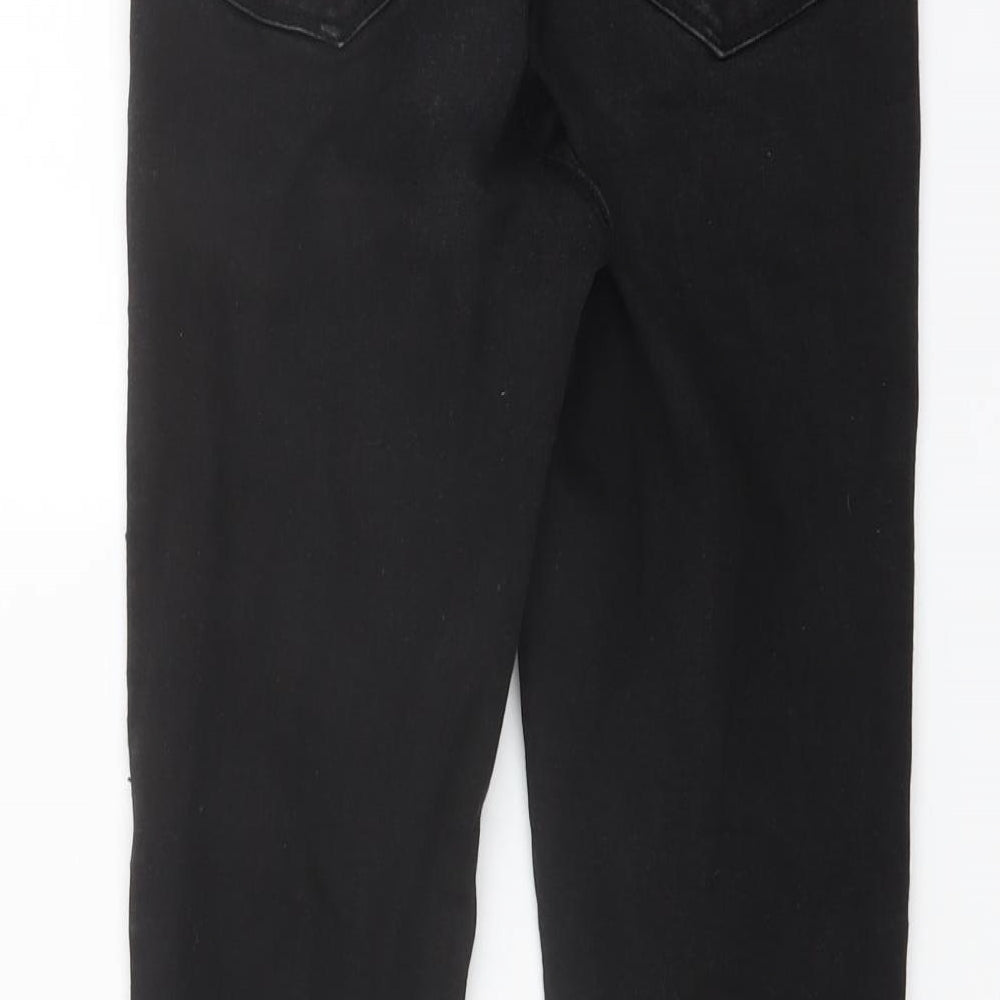 Denim & Co. Womens Black Cotton Skinny Jeans Size 8 L27 in Regular Button