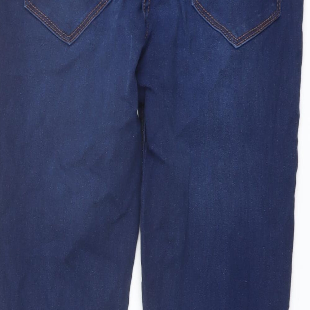 Avenue Womens Blue Cotton Skinny Jeans Size 12 L27 in Regular Button