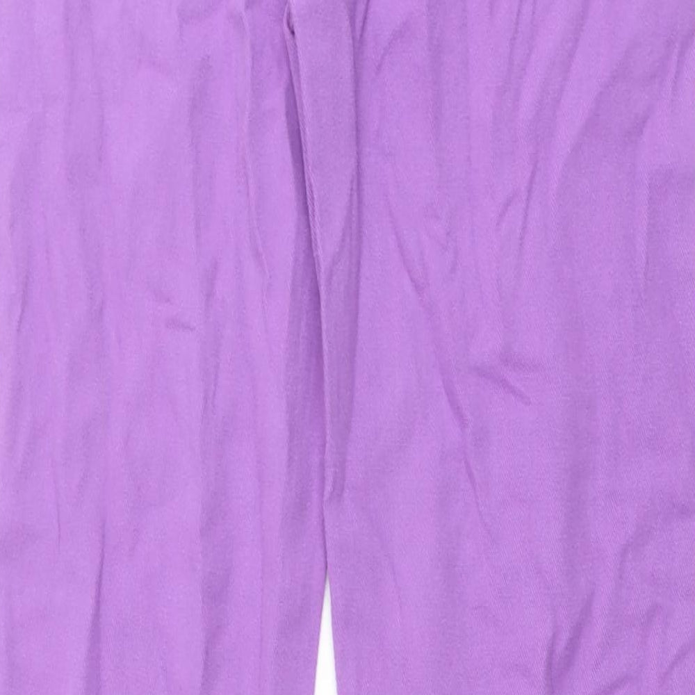 I SAW IT FIRST Womens Purple Cotton Straight Jeans Size 10 L30 in Regular Button