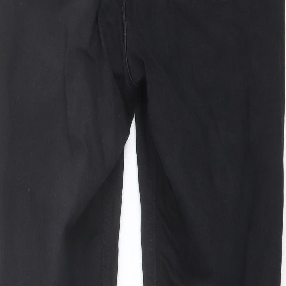 Topshop Womens Black Cotton Skinny Jeans Size 30 in L28.5 in Regular Button