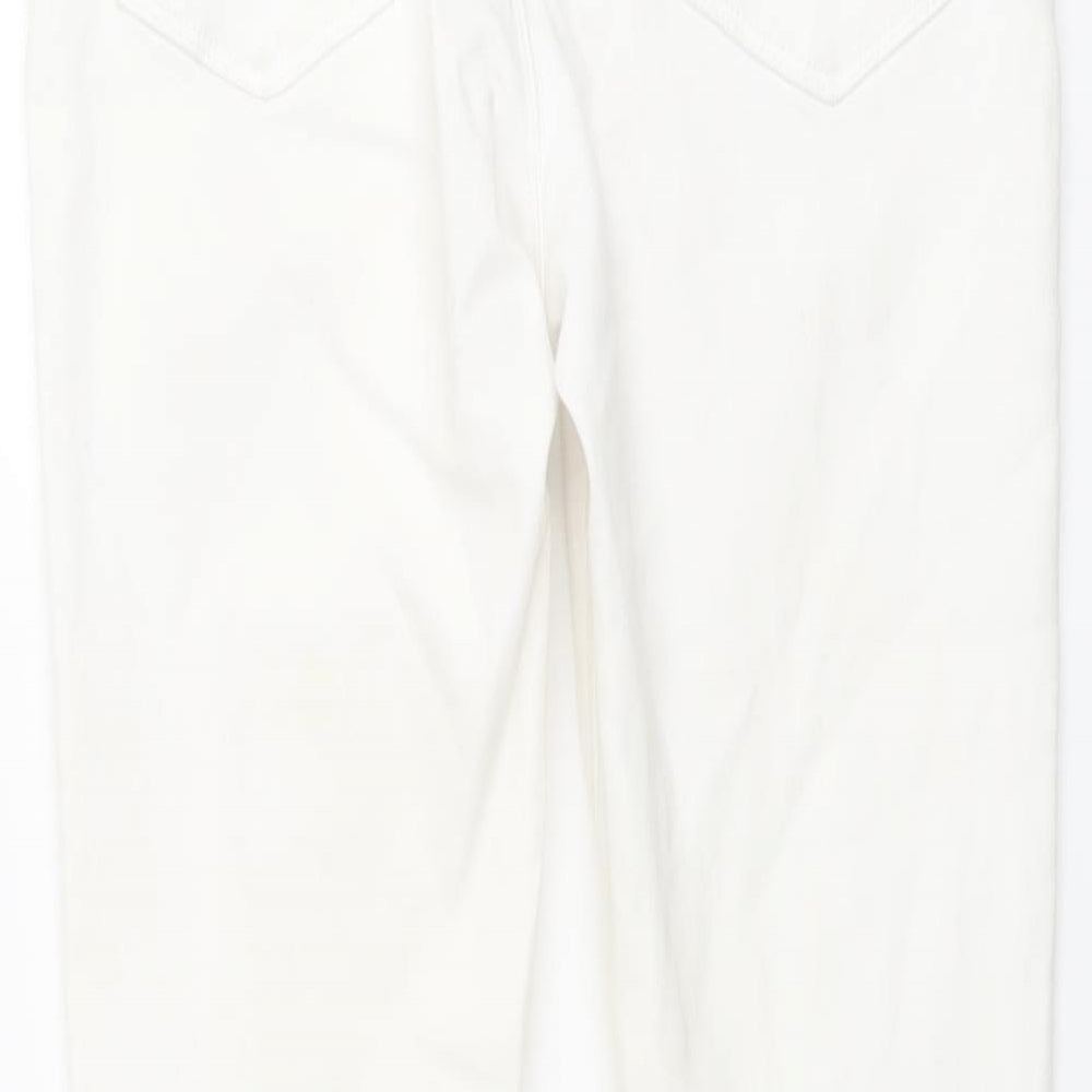 ASOS Womens Ivory Cotton Skinny Jeans Size 28 in L25 in Regular Button