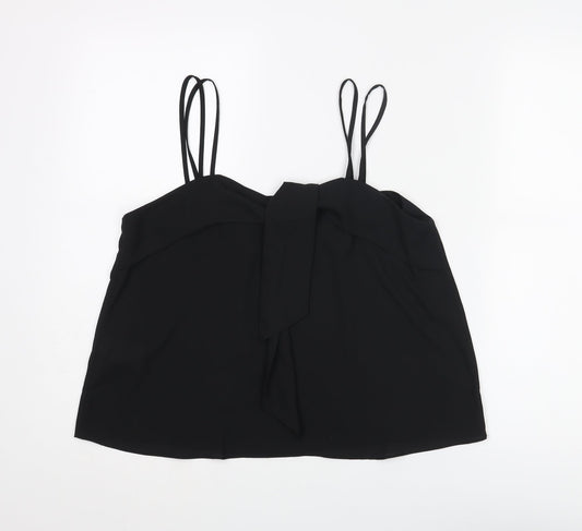 Womens UK Size M Mango Black Camisole Tank