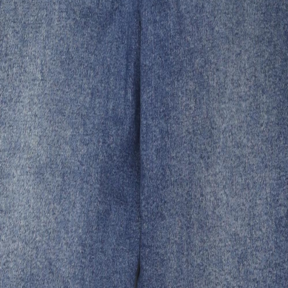 Urban Bliss Womens Blue Cotton Straight Jeans Size 10 L27 in Regular Zip