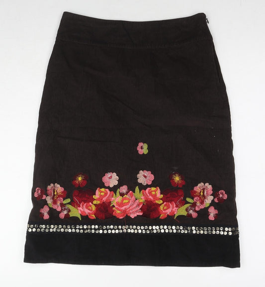 Womens UK Size 8 Monsoon A-Line Corduroy Skirt