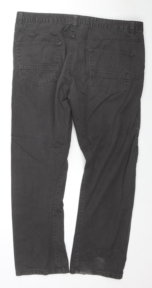J Brand Mens Grey Cotton Straight Jeans Size 40 in L30 in Regular Zip
