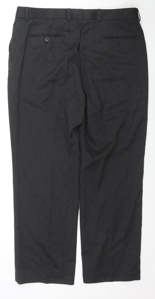 Mens UK Size 38 in Burton Regular Fit Grey Trousers