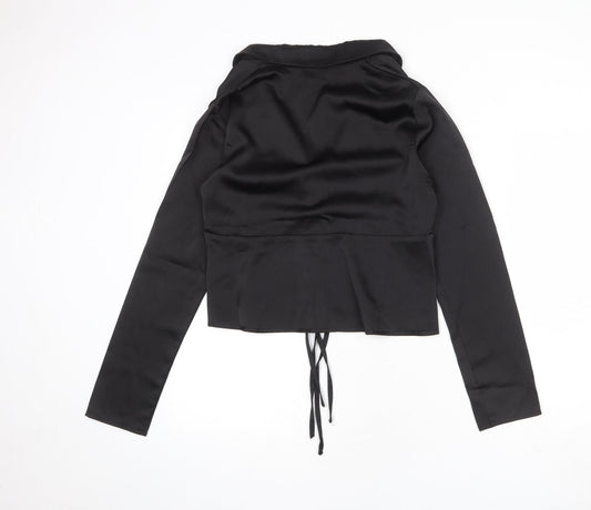 Womens UK Size 8 Missguided Black Basic Blouse
