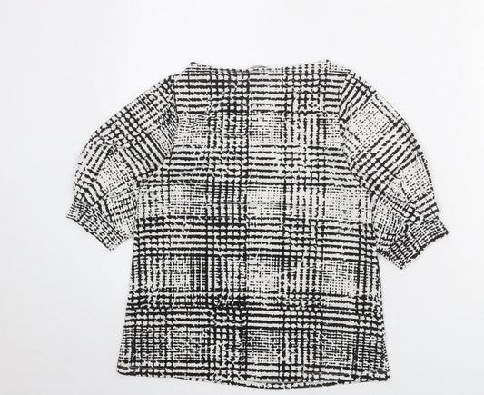 Womens UK Size XS H&M Black Basic T-Shirt