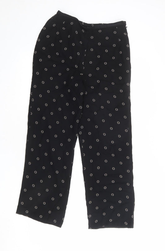 Womens UK Size 8 St Michael Regular Fit Black Trousers