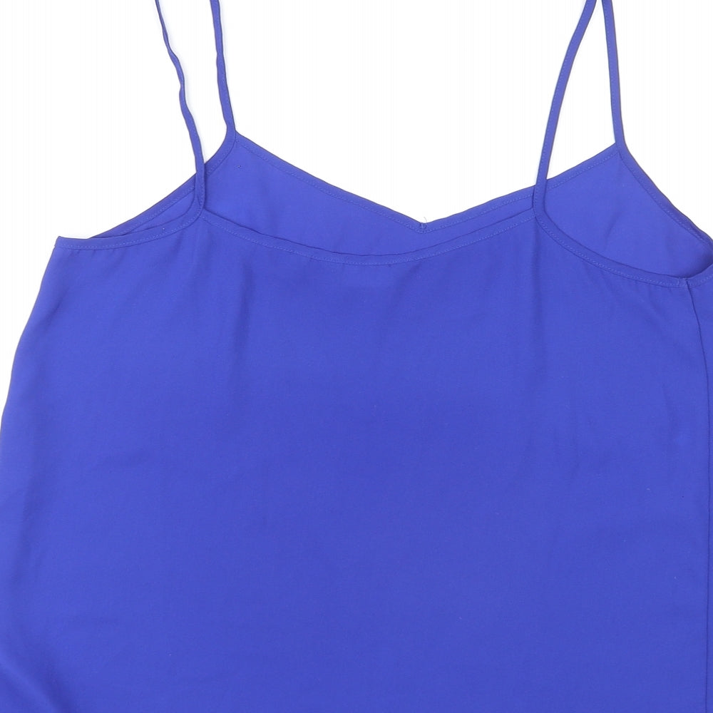 Womens UK Size 10 New Look Blue Basic Tank