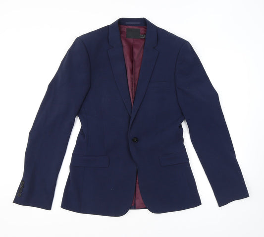 Mens UK Size 38 ASOS Regular Blue Suit Jacket